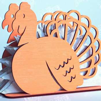 Intra απο ξύλο plywood 3mm-4mm πάχος – Θήκη χαρτοπετσέτας για την ημέρα των ευχαριστιών | Αρχείο CNC Δίασταση  20x20 cm INTRAFABR-103791234 - Image 1