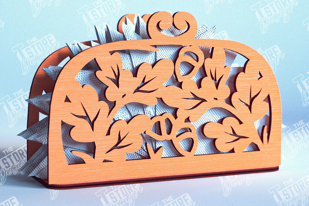 Intra απο ξύλο plywood 3mm-4mm πάχος – Θήκη χαρτοπετσέτας για την ημέρα των ευχαριστιών | Αρχείο CNC Δίασταση  20x20 cm INTRAFABR-103791236