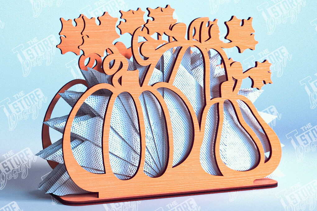 Intra απο ξύλο plywood 3mm-4mm πάχος – Θήκη χαρτοπετσέτας για την ημέρα των ευχαριστιών | Αρχείο CNC Δίασταση  20x20 cm INTRAFABR-103791242