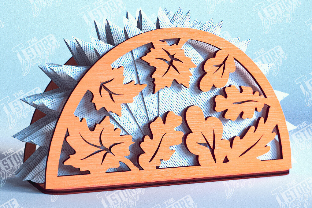 Intra απο ξύλο plywood 3mm-4mm πάχος – Θήκη χαρτοπετσέτας για την ημέρα των ευχαριστιών | Αρχείο CNC Δίασταση  20x20 cm INTRAFABR-103791249