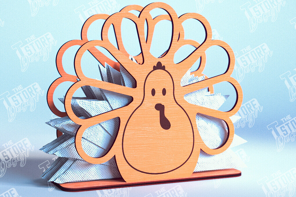 Intra απο ξύλο plywood 3mm-4mm πάχος – Θήκη χαρτοπετσέτας για την ημέρα των ευχαριστιών | Αρχείο CNC Δίασταση  20x20 cm INTRAFABR-103791269