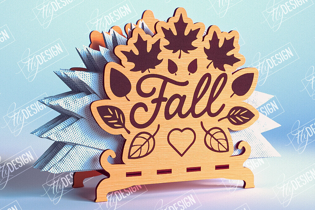 Intra απο ξύλο plywood 3mm-4mm πάχος – Θήκη χαρτοπετσέτας για την ημέρα των ευχαριστιών | Αρχείο CNC Δίασταση  20x20 cm INTRAFABR-103788036