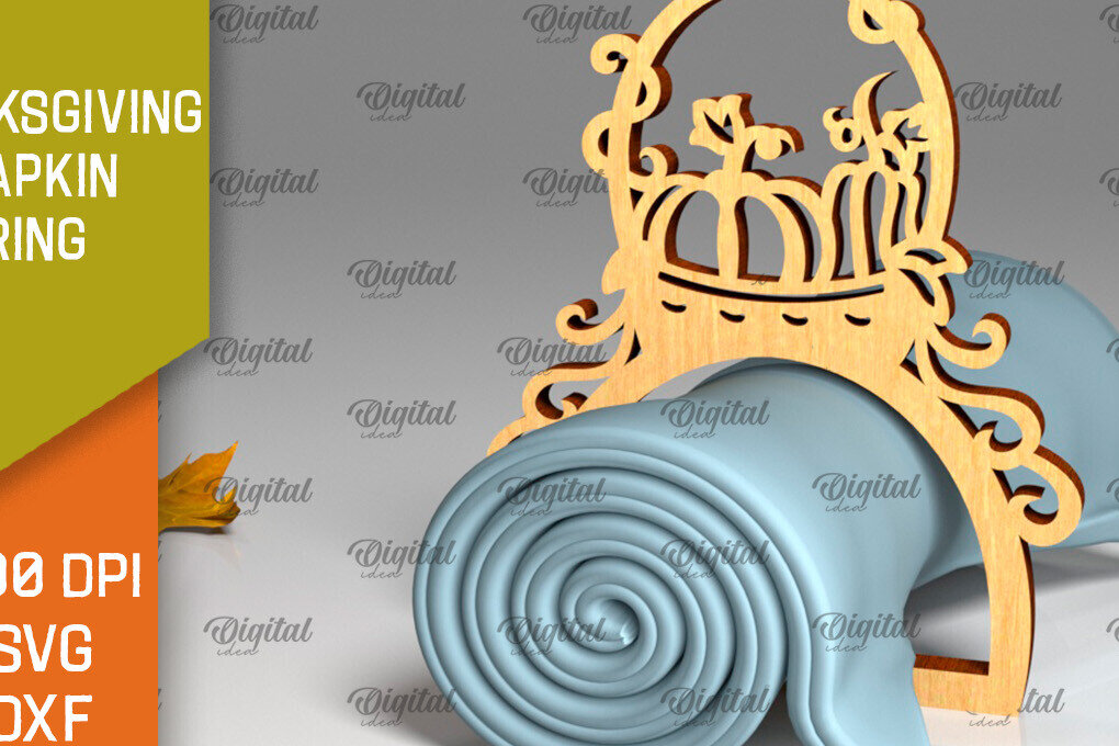 Intra απο ξύλο plywood 3mm-4mm πάχος – Δαχτυλίδι χαρτοπετσέτας των Ευχαριστιών LaserCut  Δίασταση  20x20 cm INTRAFABR-103786470