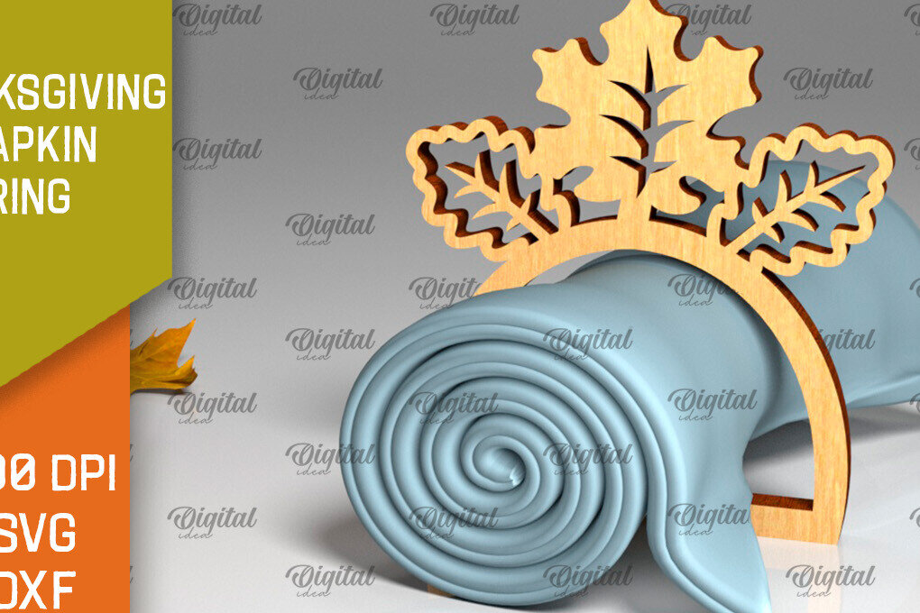 Intra απο ξύλο plywood 3mm-4mm πάχος – Δαχτυλίδι χαρτοπετσέτας των Ευχαριστιών LaserCut  Δίασταση  20x20 cm INTRAFABR-103786491