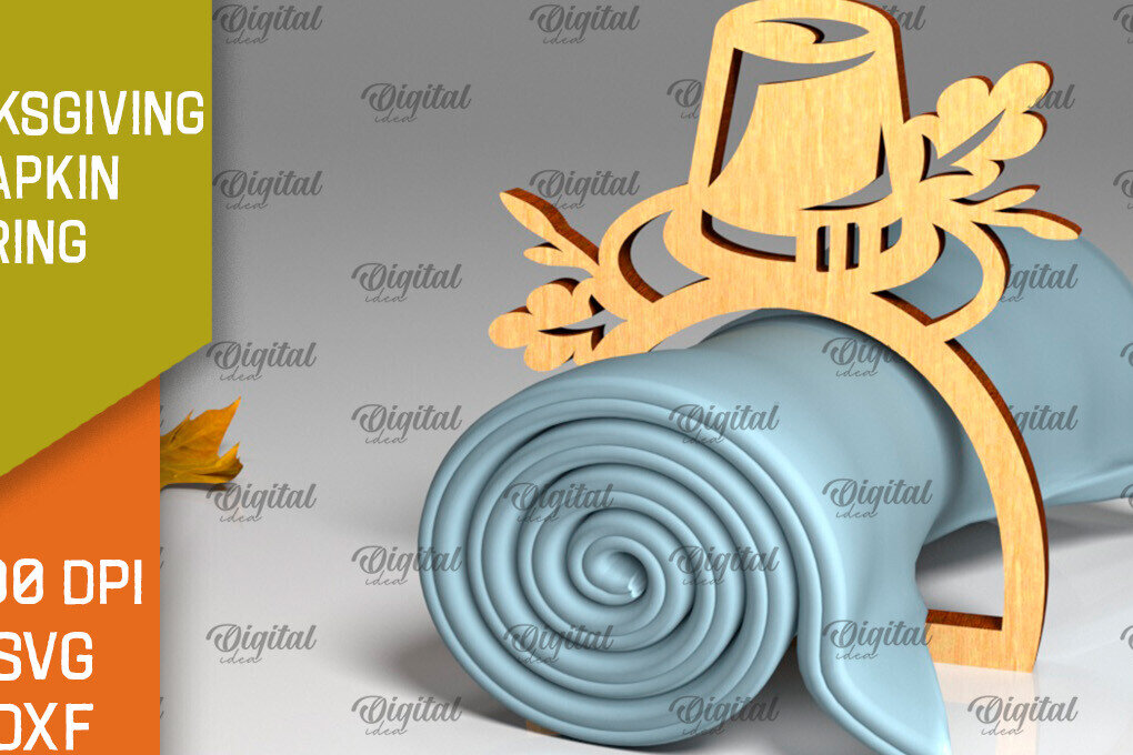 Intra απο ξύλο plywood 3mm-4mm πάχος – Δαχτυλίδι χαρτοπετσέτας των Ευχαριστιών LaserCut  Δίασταση  20x20 cm INTRAFABR-103786262