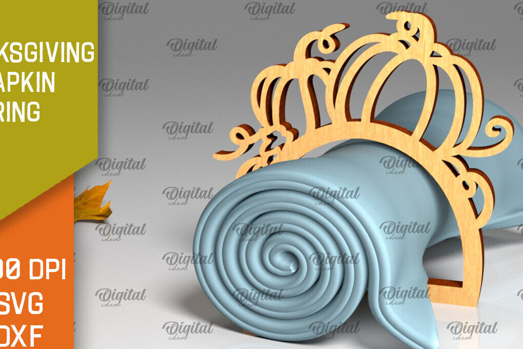 Intra απο ξύλο plywood 3mm-4mm πάχος – Δαχτυλίδι χαρτοπετσέτας των Ευχαριστιών LaserCut  Δίασταση  20x20 cm INTRAFABR-103786308