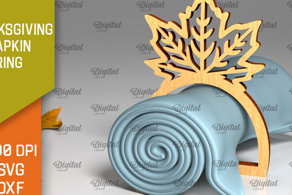 Intra απο ξύλο plywood 3mm-4mm πάχος – Δαχτυλίδι χαρτοπετσέτας των Ευχαριστιών LaserCut  Δίασταση  20x20 cm INTRAFABR-103786333