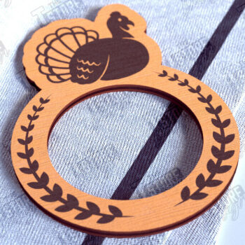 Intra απο ξύλο plywood 3mm-4mm πάχος – Πακέτο με δαχτυλίδια χαρτοπετσέτας για την Ημέρα των Ευχαριστιών | CNC Δίασταση 20x20 cm INTRAFABR-103792155 - Image 7