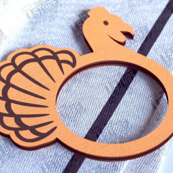 Intra απο ξύλο plywood 3mm-4mm πάχος – Δαχτυλίδια χαρτοπετσέτας ημέρας των ευχαριστιών | Αρχείο CNC Δίασταση  20x20 cm INTRAFABR-103791921 - Image 1