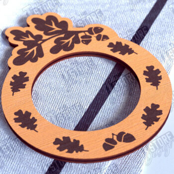 Intra απο ξύλο plywood 3mm-4mm πάχος – Δαχτυλίδια χαρτοπετσέτας ημέρας των ευχαριστιών | Αρχείο CNC Δίασταση  20x20 cm INTRAFABR-103791933 - Image 1