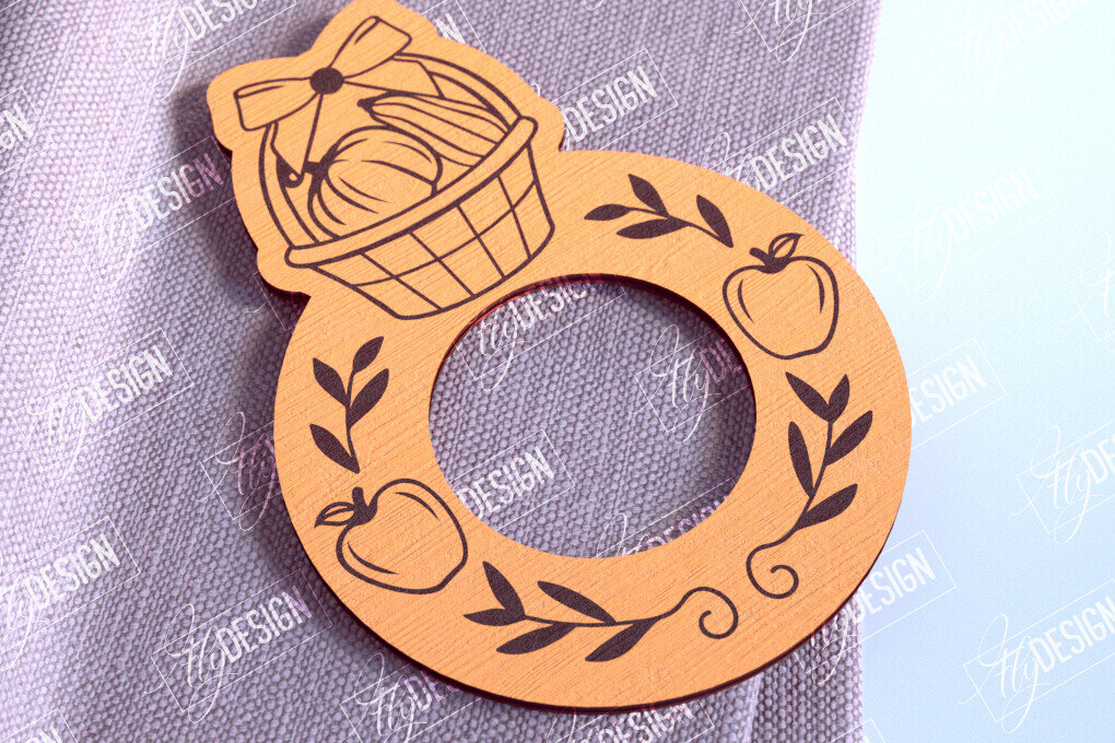 Intra απο ξύλο plywood 3mm-4mm πάχος – Δαχτυλίδια Χαρτοπετσέτας Ευχαριστιών V.1 | Αρχείο CNC Δίασταση  20x20 cm INTRAFABR-103789496