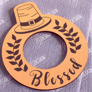 Intra απο ξύλο plywood 3mm-4mm πάχος – Δαχτυλίδια Χαρτοπετσέτας Ευχαριστιών V.1 | Αρχείο CNC Δίασταση  20x20 cm INTRAFABR-103789550 - Image 1