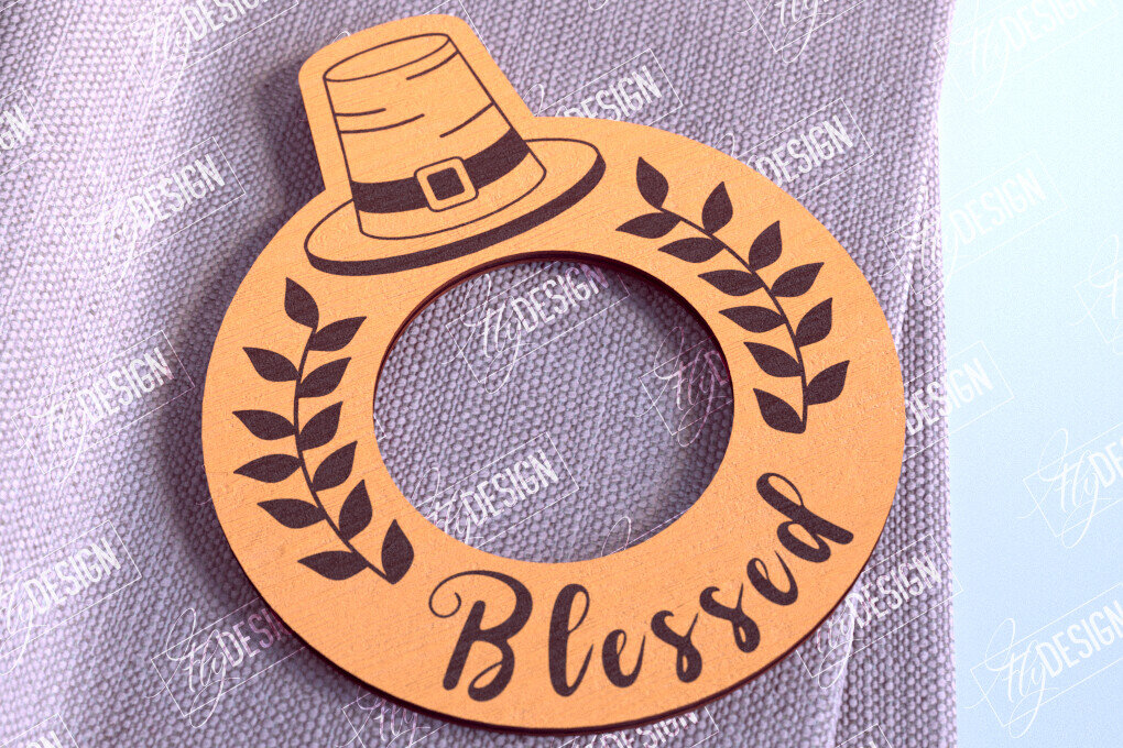 Intra απο ξύλο plywood 3mm-4mm πάχος – Δαχτυλίδια Χαρτοπετσέτας Ευχαριστιών V.1 | Αρχείο CNC Δίασταση  20x20 cm INTRAFABR-103789550