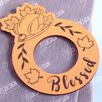 Intra απο ξύλο plywood 3mm-4mm πάχος – Δαχτυλίδια Χαρτοπετσέτας Ευχαριστιών V.1 | Αρχείο CNC Δίασταση  20x20 cm INTRAFABR-103789483 - Image 1