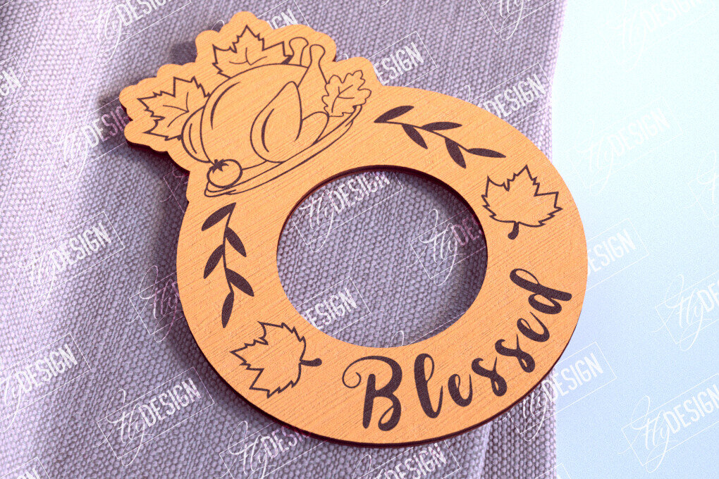 Intra απο ξύλο plywood 3mm-4mm πάχος – Δαχτυλίδια Χαρτοπετσέτας Ευχαριστιών V.1 | Αρχείο CNC Δίασταση  20x20 cm INTRAFABR-103789483