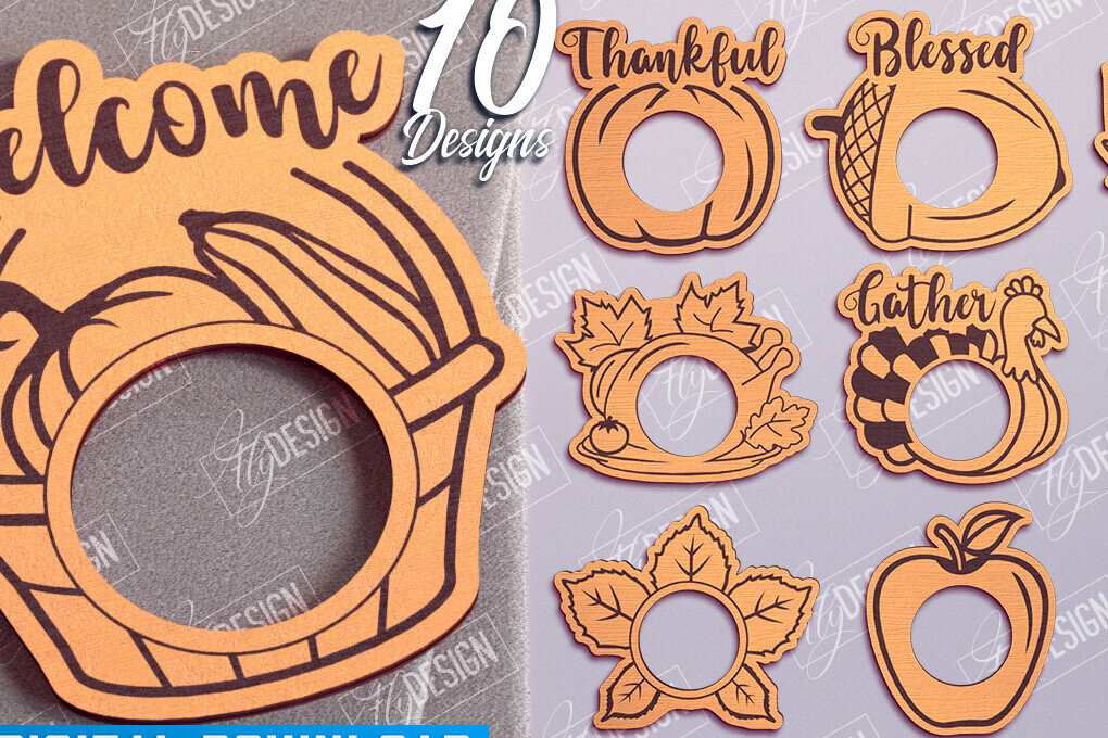 Intra απο ξύλο plywood 3mm-4mm πάχος – Δαχτυλίδια χαρτοπετσέτας Ευχαριστιών V.2 Bundle|CNC Δίασταση  20x20 cm INTRAFABR-103789854