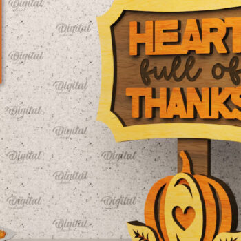 Intra απο ξύλο plywood 3mm-4mm πάχος – Πακέτο Laser Standing Decor για την Ημέρα των Ευχαριστιών Δίασταση  20x20 cm INTRAFABR-105940490 - Image 11