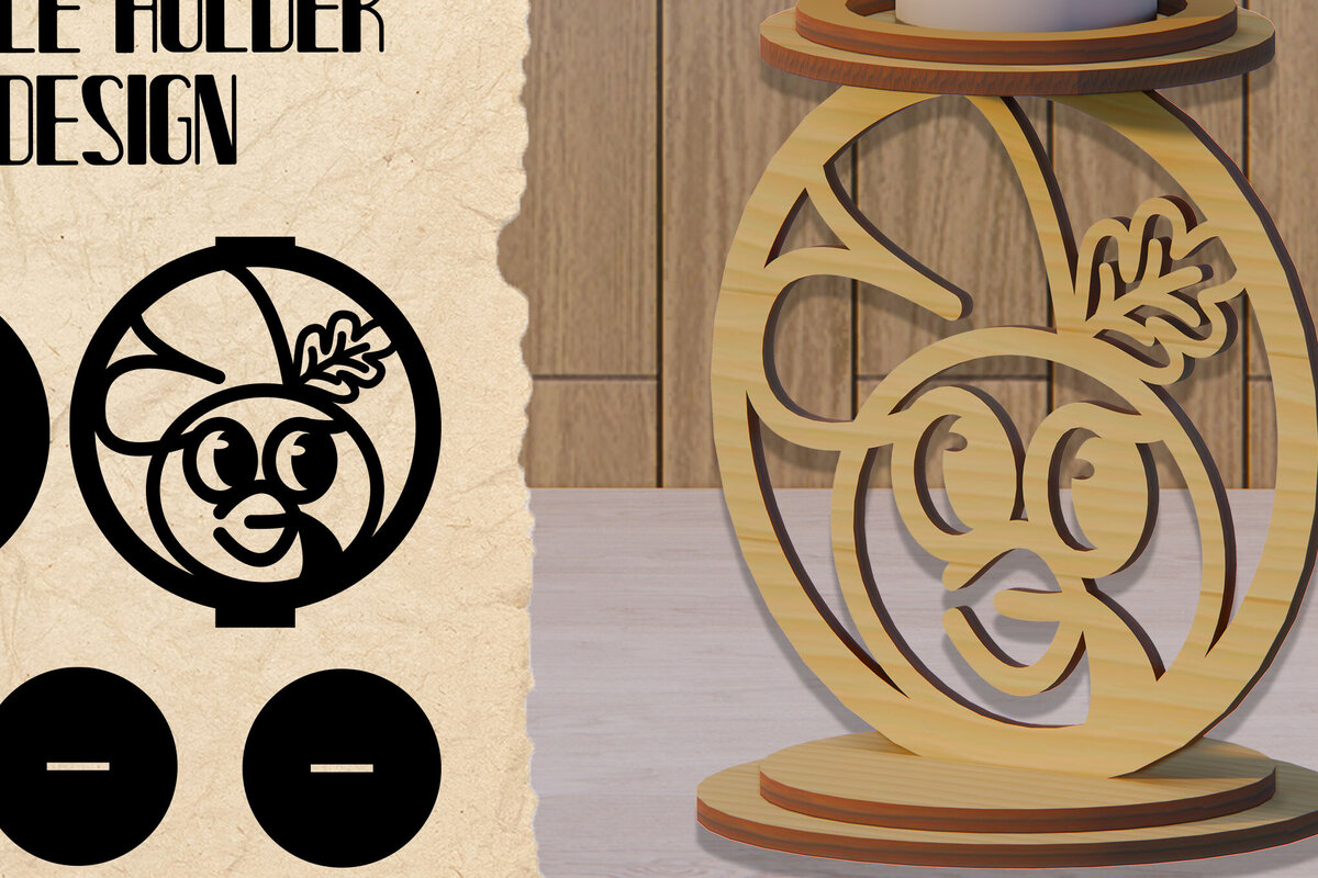 Intra απο ξύλο plywood 3mm-4mm πάχος – Ημέρα των Ευχαριστιών.  Κηροπήγιο. Δίασταση  20x20 cm INTRAFABR-79198933