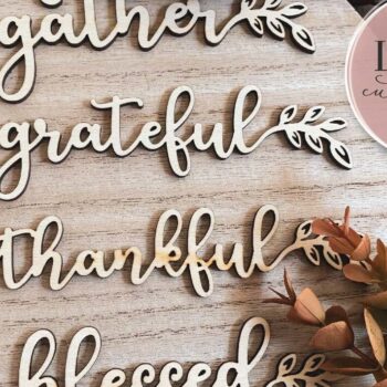 Intra απο ξύλο plywood 3mm-4mm πάχος – Πίνακας Ευχαριστιών Λέξεις Δίασταση  45x45 cm INTRAFABR-72640303 - Image 1