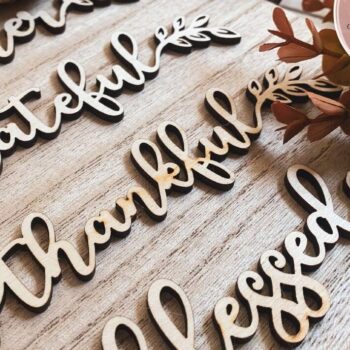 Intra απο ξύλο plywood 3mm-4mm πάχος – Πίνακας Ευχαριστιών Λέξεις Δίασταση  45x45 cm INTRAFABR-72640303 - Image 3