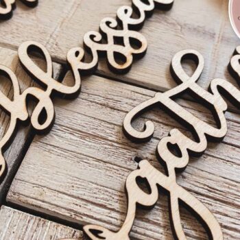 Intra απο ξύλο plywood 3mm-4mm πάχος – Πίνακας Ευχαριστιών Λέξεις Δίασταση  45x45 cm INTRAFABR-72640303 - Image 4