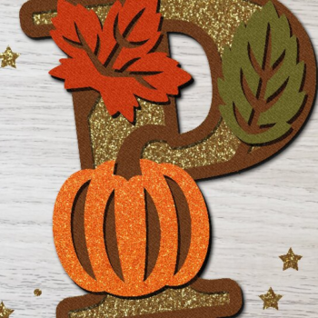 Intra απο ξύλο plywood 3mm-4mm πάχος – Thanksgiving Thankful Alphabet 3D Δίασταση  20x20 cm INTRAFABR-108559968 - Image 4