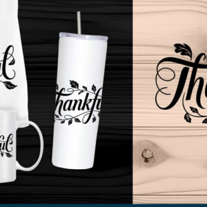 Intra απο ξύλο plywood 3mm-4mm πάχος – Ημέρα των Ευχαριστιών Thankful Δίασταση  20x20 cm INTRAFABR-109567820