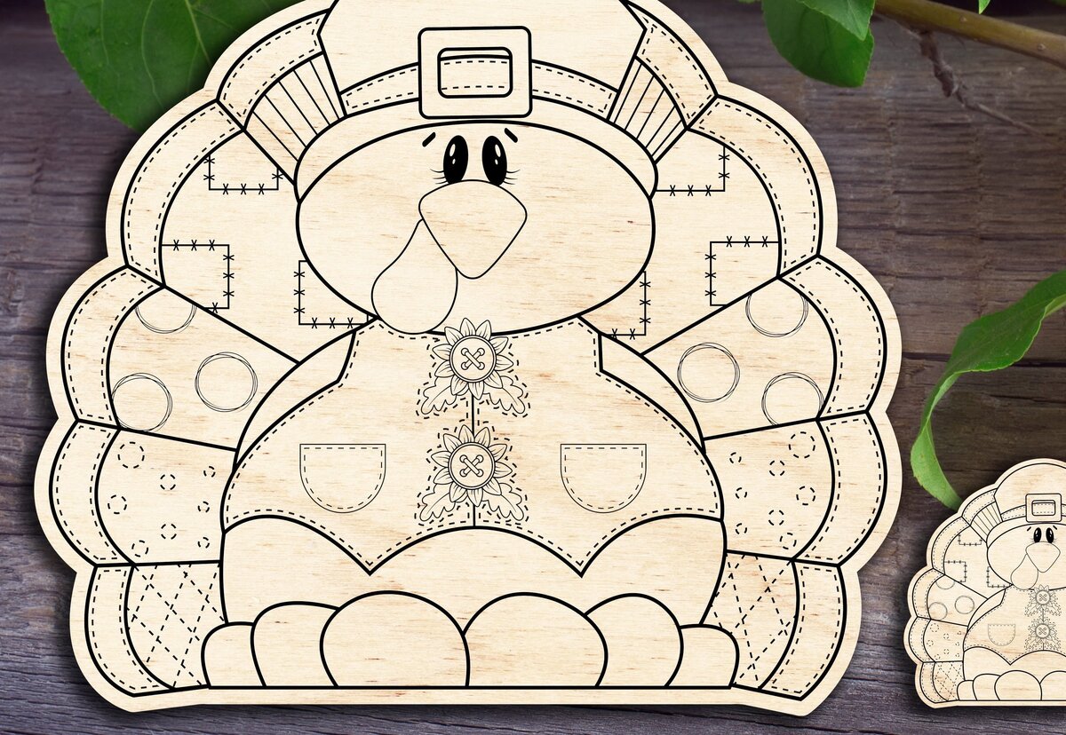 Intra απο ξύλο plywood 3mm-4mm πάχος – Ημέρα των Ευχαριστιών Τουρκία Δίασταση  20x20 cm INTRAFABR-30942239