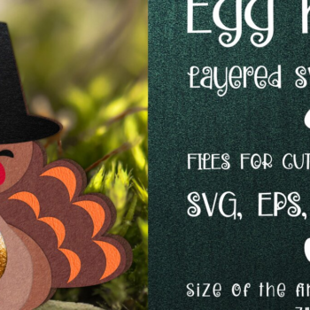 Intra απο ξύλο plywood 3mm-4mm πάχος – Πρότυπο κατόχου αυγών γαλοπούλας ημέρας των ευχαριστιών Δίασταση  20x20 cm INTRAFABR-15245208 - Image 1