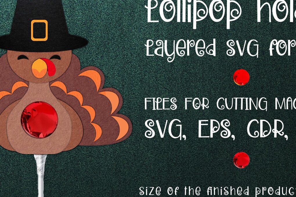 Intra απο ξύλο plywood 3mm-4mm πάχος – Ημέρα των Ευχαριστιών Τουρκία Lollipop Holder Δίασταση  20x20 cm INTRAFABR-15203317