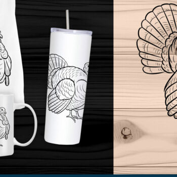 Intra απο ξύλο plywood 3mm-4mm πάχος – Κοπή λέιζερ Τουρκίας για την Ημέρα των Ευχαριστιών Δίασταση 20x20 cm INTRAFABR-107925400 - Image 1