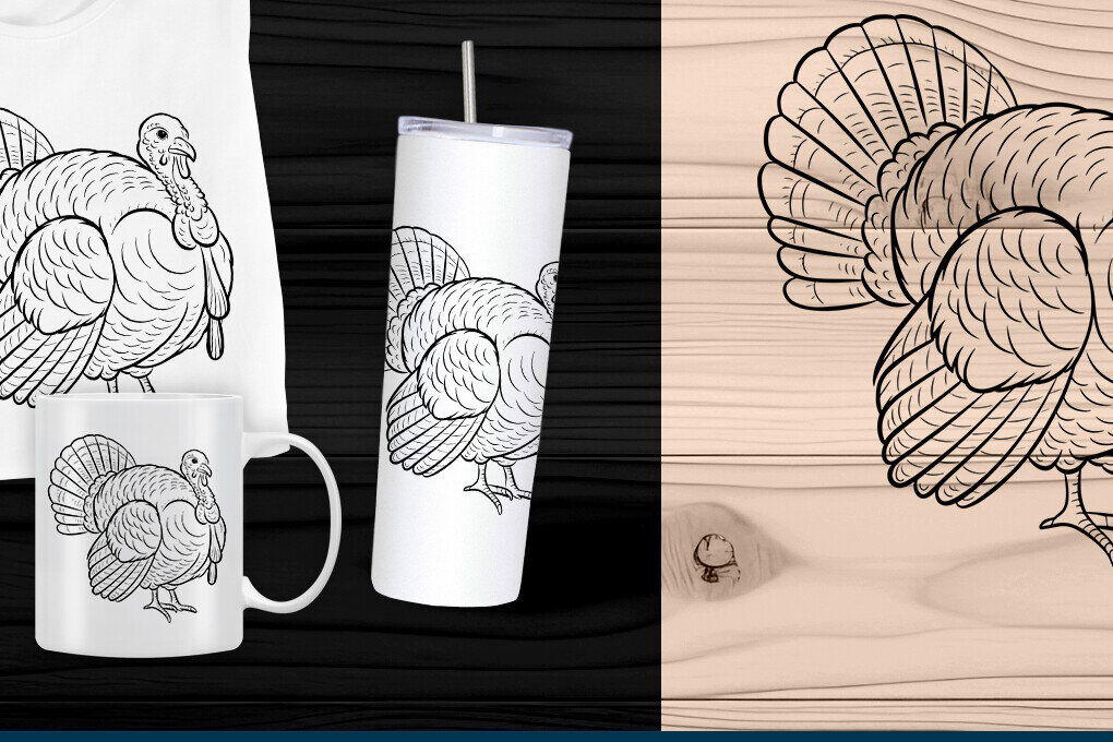 Intra απο ξύλο plywood 3mm-4mm πάχος – Κοπή λέιζερ Τουρκίας για την Ημέρα των Ευχαριστιών Δίασταση  20x20 cm INTRAFABR-107925400