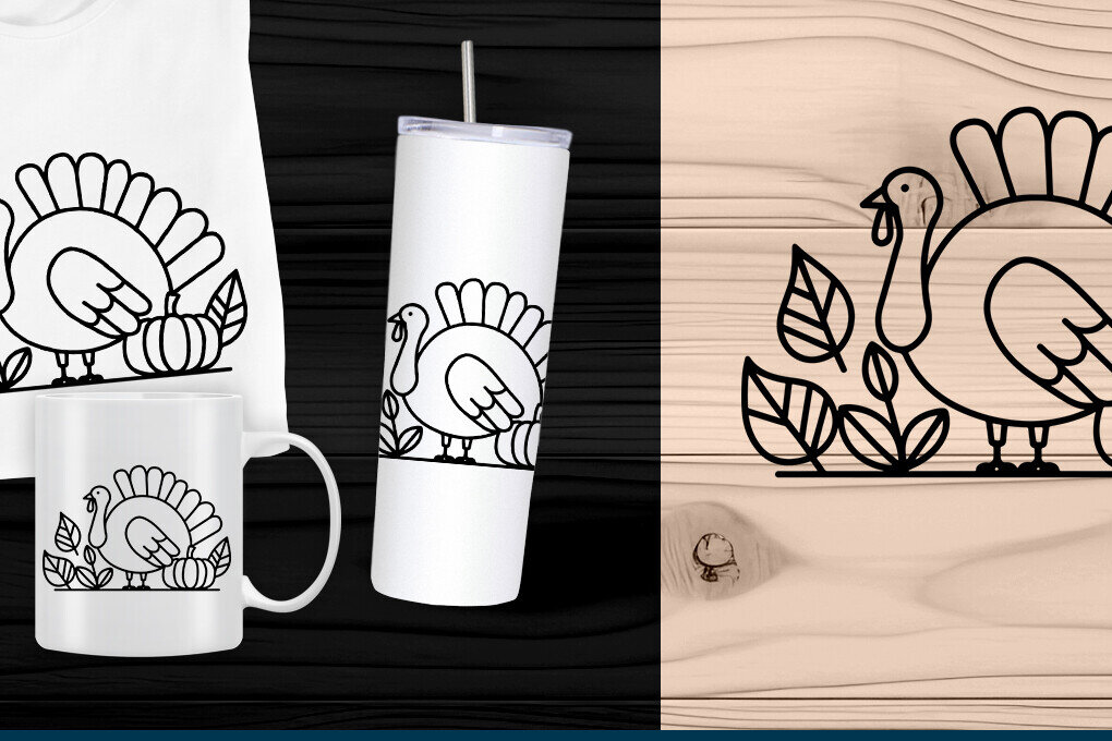 Intra απο ξύλο plywood 3mm-4mm πάχος – Κοπή λέιζερ Τουρκίας για την Ημέρα των Ευχαριστιών Δίασταση  20x20 cm INTRAFABR-107925713