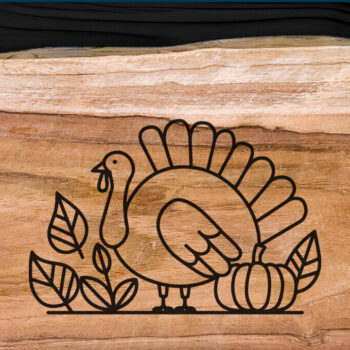 Intra απο ξύλο plywood 3mm-4mm πάχος – Κοπή λέιζερ Τουρκίας για την Ημέρα των Ευχαριστιών Δίασταση  20x20 cm INTRAFABR-107925713 - Image 3