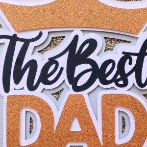 Intra απο ξύλο plywood 3mm-4mm πάχος – The Best Dad Topper Cake Topper Δίασταση  20x20 cm INTRAFABR-124402570