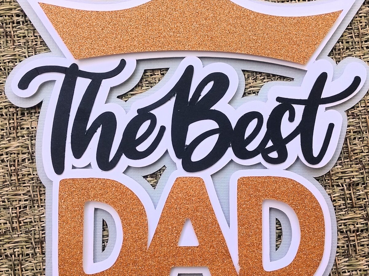 Intra απο ξύλο plywood 3mm-4mm πάχος – The Best Dad Topper Cake Topper Δίασταση  20x20 cm INTRAFABR-124402570