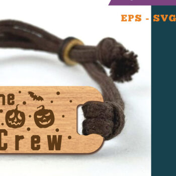 Intra απο ξύλο plywood 3mm-4mm πάχος – The Boo Crew Bracelet 2 Δίασταση  20x20 cm INTRAFABR-110080327 - Image 1