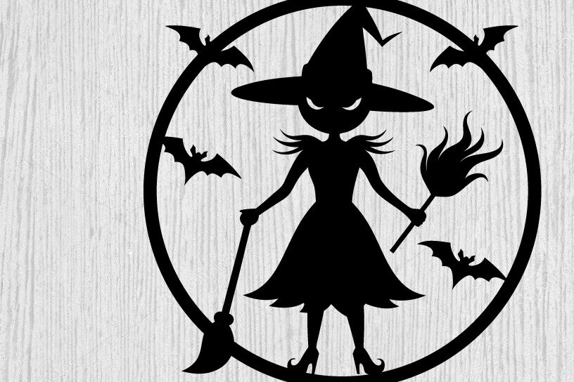 Intra απο ξύλο plywood 3mm-4mm πάχος – The Broomstick Metal Wall Art Laser File Δίασταση  40x30 cm INTRAFABR-102701601