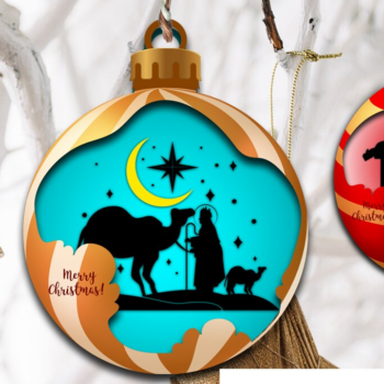 Intra απο ξύλο plywood 3mm-4mm πάχος – The Christmas Story Ornaments Δίασταση  20x20 cm INTRAFABR-82890569 - Image 1