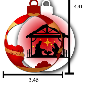 Intra απο ξύλο plywood 3mm-4mm πάχος – The Christmas Story Ornaments Δίασταση  20x20 cm INTRAFABR-82890569 - Image 2