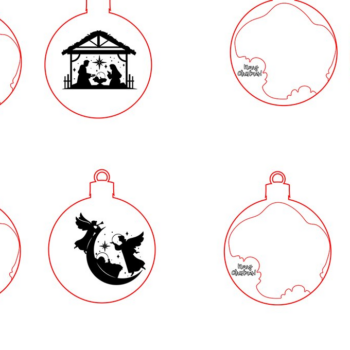 Intra απο ξύλο plywood 3mm-4mm πάχος – The Christmas Story Ornaments Δίασταση  20x20 cm INTRAFABR-82890569 - Image 3