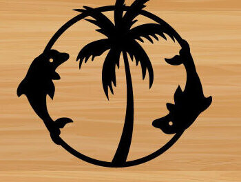 Intra απο ξύλο plywood 3mm-4mm πάχος – The Dolphin Summer Laser Beach Scene Δίασταση  20x20 cm INTRAFABR-75697250 - Image 2