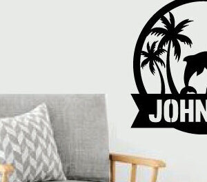 Intra απο ξύλο plywood 3mm-4mm πάχος – The Dolphin Summer Laser Beach Scene Δίασταση  20x20 cm INTRAFABR-75697368