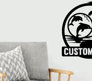 Intra απο ξύλο plywood 3mm-4mm πάχος – The Dolphin Summer Laser Beach Scene Δίασταση  20x20 cm INTRAFABR-75696913