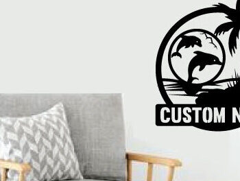 Intra απο ξύλο plywood 3mm-4mm πάχος – The Dolphin Summer Laser Beach Scene Δίασταση  20x20 cm INTRAFABR-75696913 - Image 1