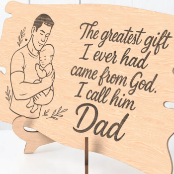 Intra απο ξύλο plywood 3mm-4mm πάχος – Το καλύτερο δώρο Dad Plaque Δίασταση  20x20 cm INTRAFABR-121486634 - Image 3