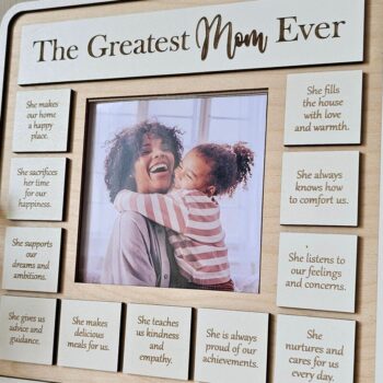 Intra απο ξύλο plywood 3mm-4mm πάχος – Η καλύτερη μαμά ποτέ καρέ | Λέιζερ Δίασταση  20x20 cm INTRAFABR-118843370 - Image 1