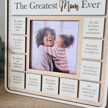 Intra απο ξύλο plywood 3mm-4mm πάχος – Η καλύτερη μαμά ποτέ καρέ | Λέιζερ Δίασταση  20x20 cm INTRAFABR-118843370 - Image 4