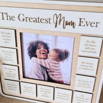 Intra απο ξύλο plywood 3mm-4mm πάχος – Η καλύτερη μαμά ποτέ καρέ | Λέιζερ Δίασταση  20x20 cm INTRAFABR-118843370 - Image 5