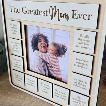 Intra απο ξύλο plywood 3mm-4mm πάχος – Η καλύτερη μαμά ποτέ καρέ | Λέιζερ Δίασταση  20x20 cm INTRAFABR-118843370 - Image 6